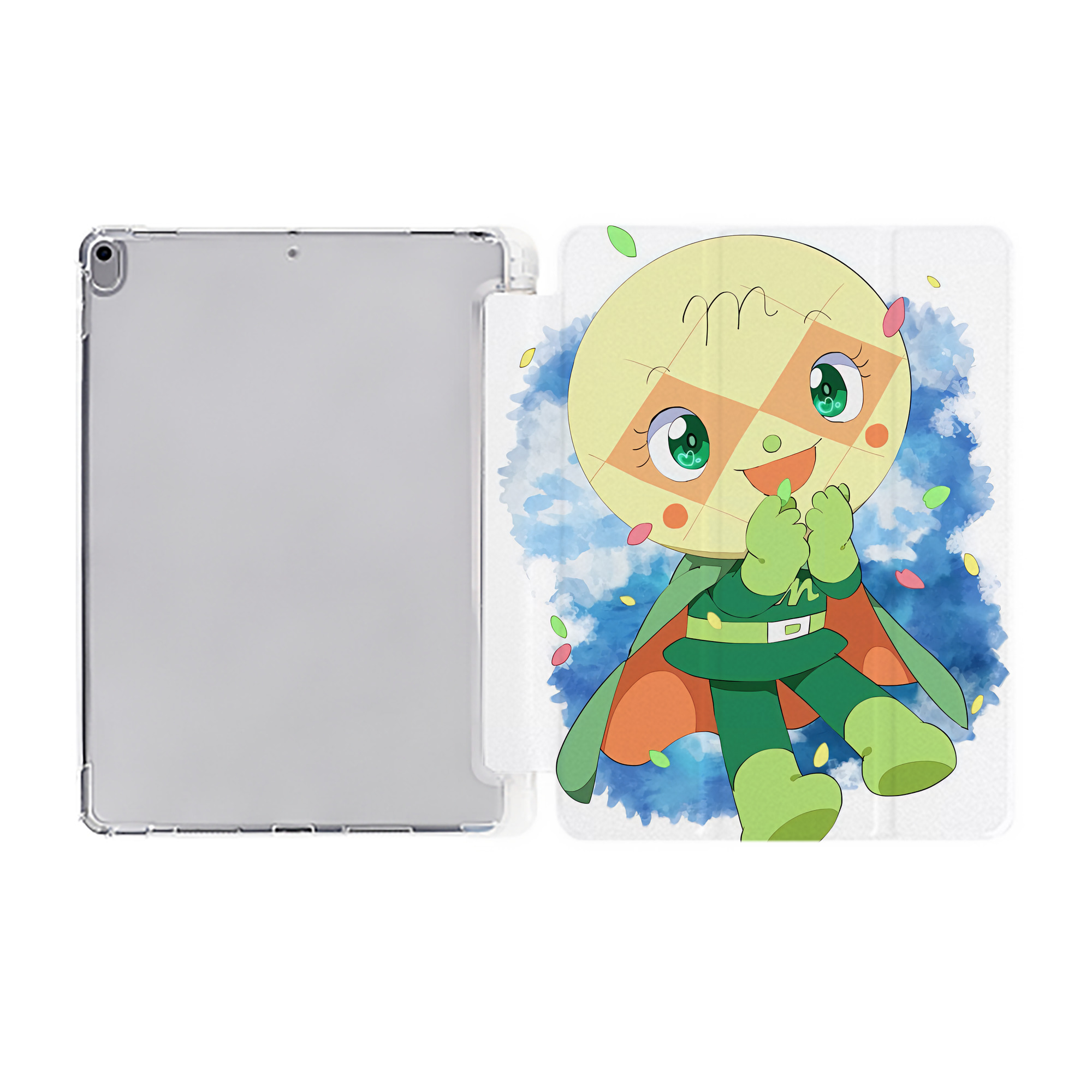 （画像用） アンパンマン Anpanman IPad ケース ペン収納付き 三つ折りスタンド PUレザー×シリコン 対応機種9.5/10.5/10.9インチ